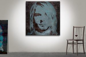 Kurt Cobain canvastavla väggdekoration