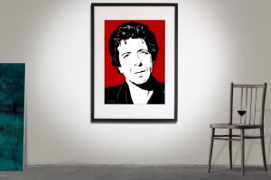 Leonard Cohen poster väggdekoration
